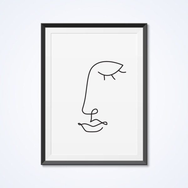 Лицо одной линией