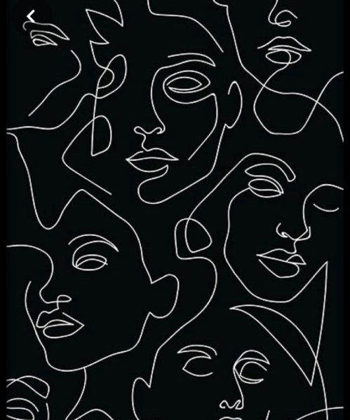 Лицо одной линией Эстетика