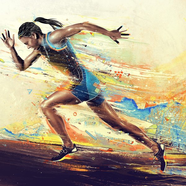 Стилизованные спортсмены