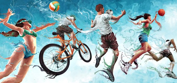 Арт на тему спорт