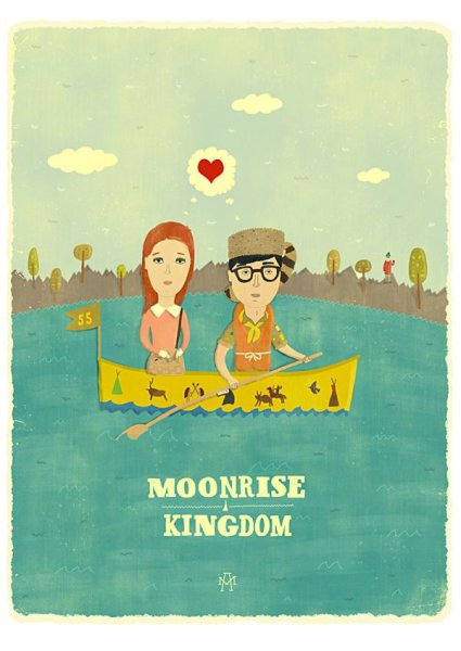 Уэс Андерсон королевство полной Луны Постер