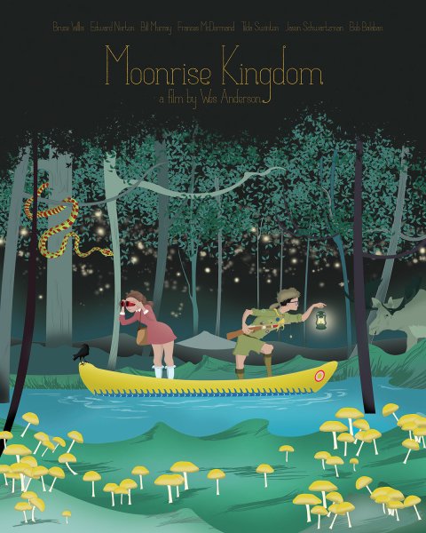 Уэс Андерсон королевство полной Луны Постер