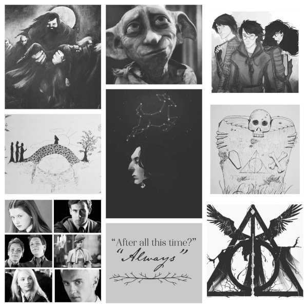 Черно белый коллаж