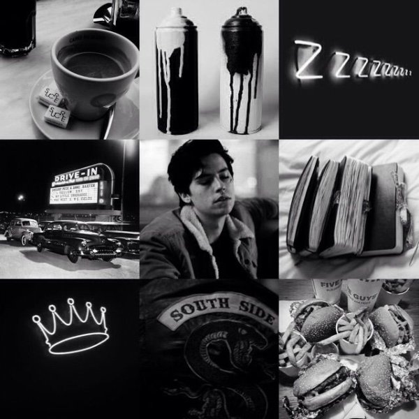 Черно белый неон