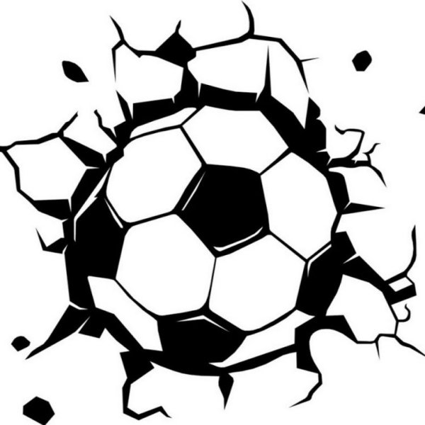 Футбольный мяч силуэт
