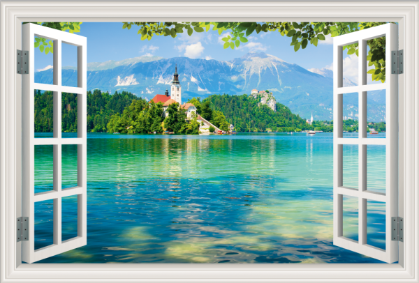 Фотообои окно с видом на море