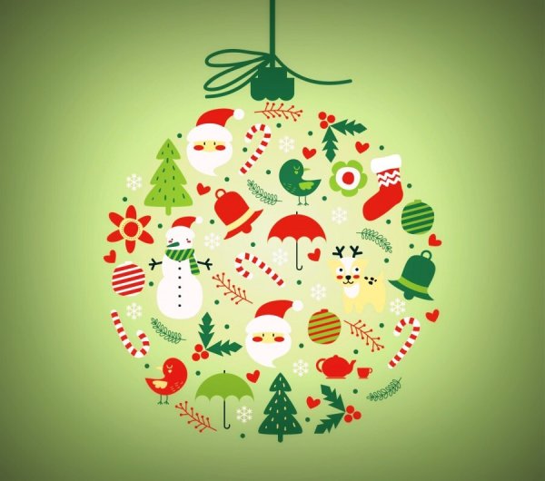 Новогодняя надпись мелом на доске