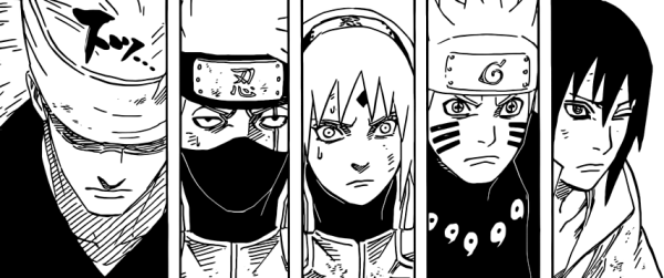 Наруто чб Манга