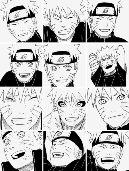 Наруто улыбается Манга