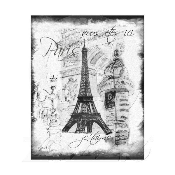 Черно белый Париж