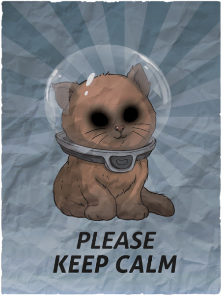 Плакат котика из Subnautica