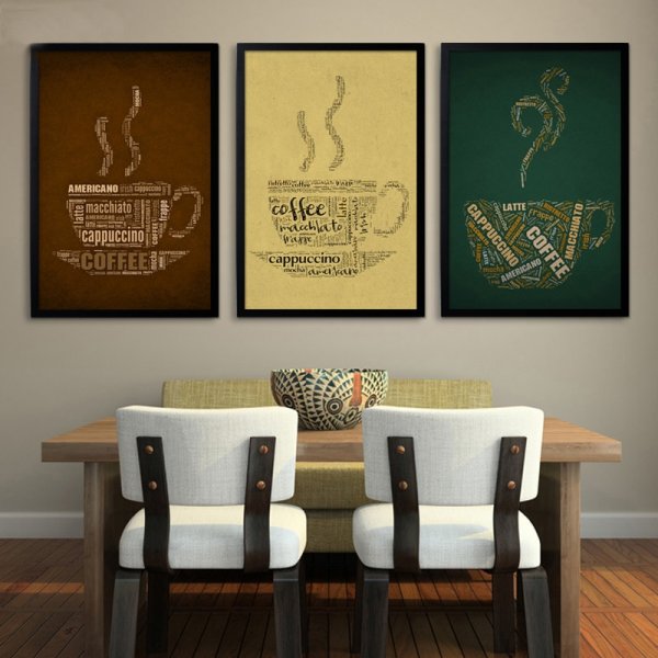 Постеры в интерьере кухни