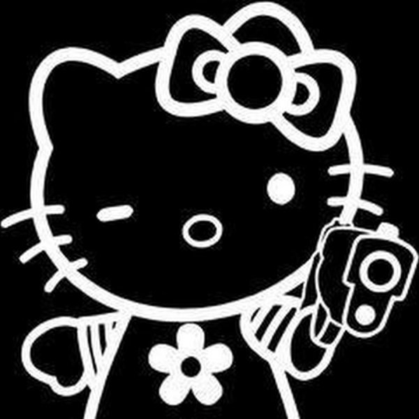 Hello Kitty в чёрном стиле