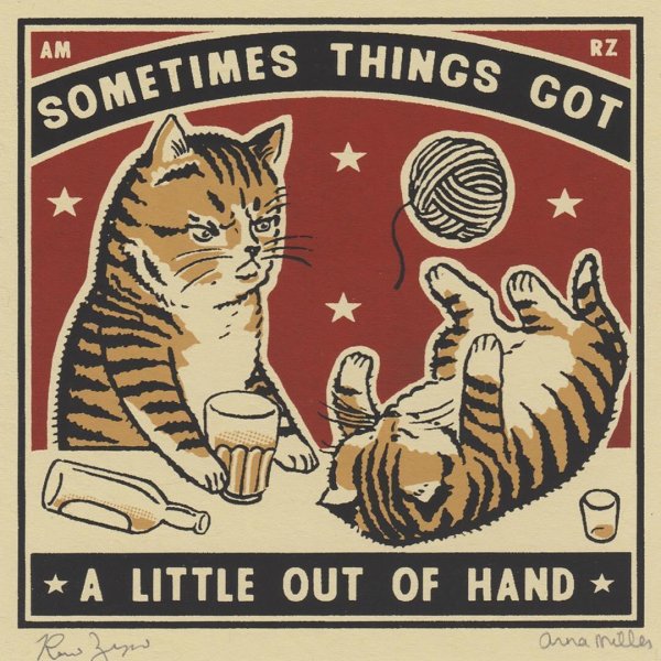 Винтажные постеры с котами