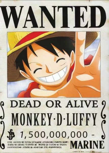 Wanted постеры Ван Пис