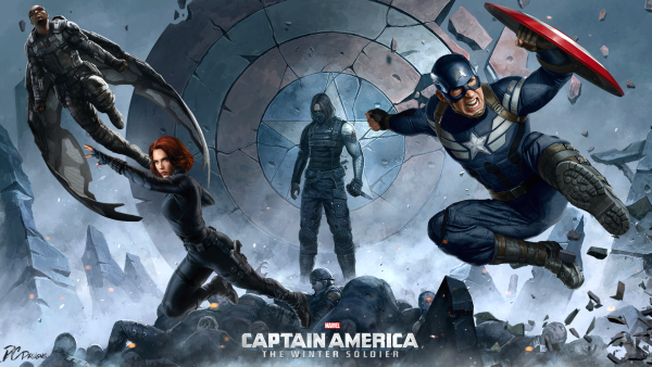 Captain America Winter Soldier Постер