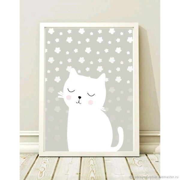Постеры кошки для интерьера