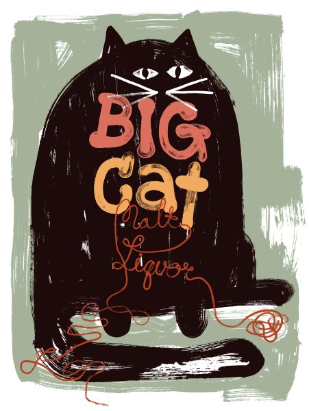 Кот с плакатом