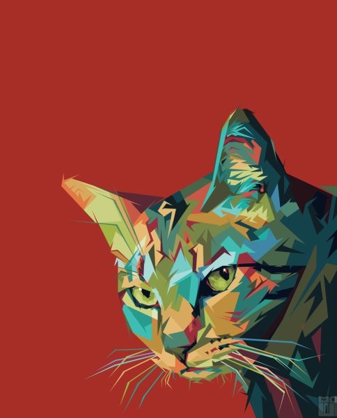 Кот в стиле поп арт