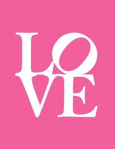 Постер с надписью Love