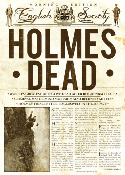 Газетные вырезки про Шерлока Холмса