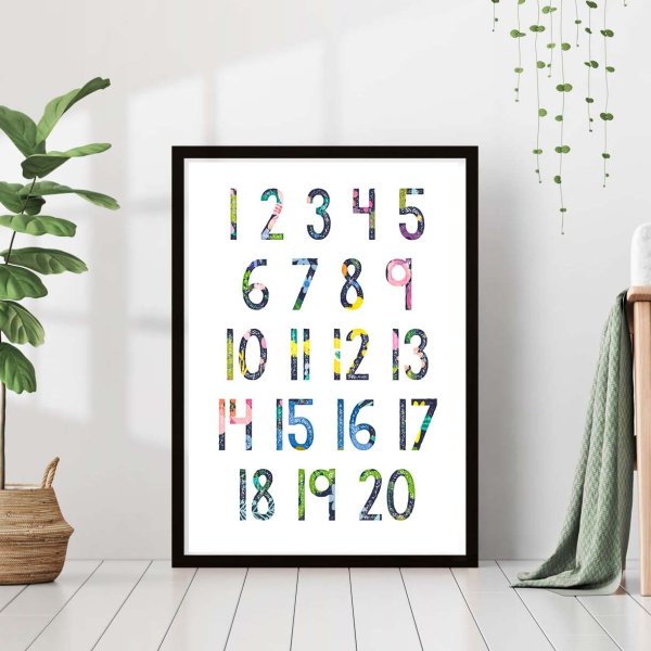Постер цифры в детскую