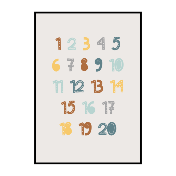 Постер цифры в детскую