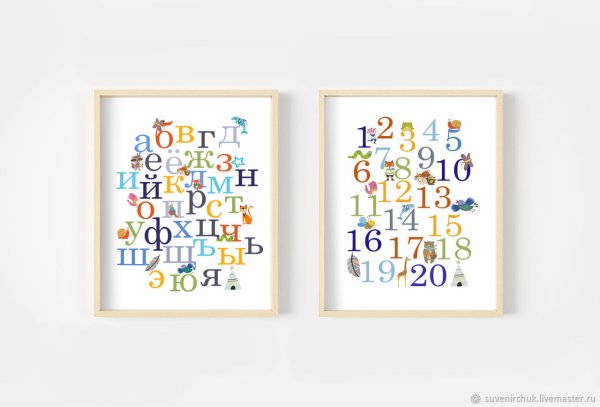 Постер цифры для детей