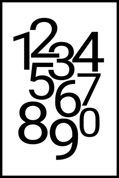 Плакат. Цифры
