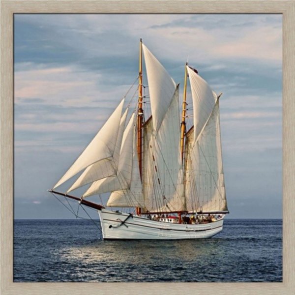 Постер яхта парусная