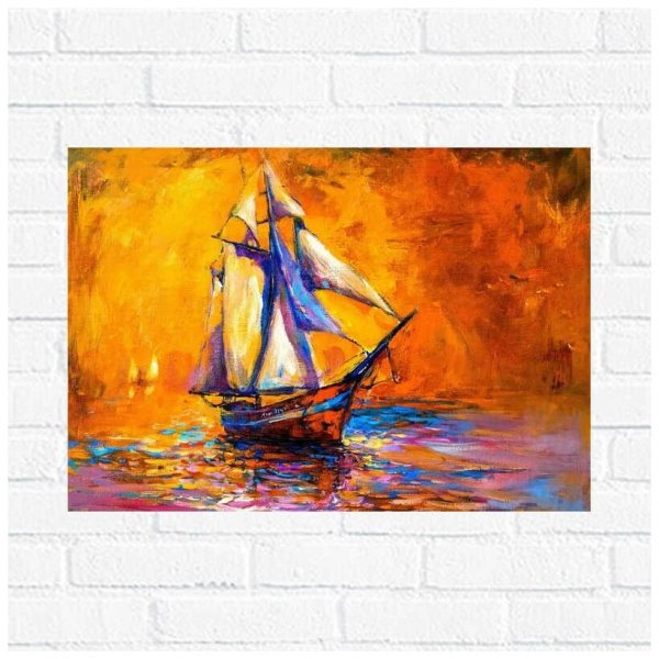 Постер парусник на стену купить в Москве