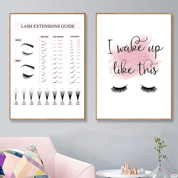 Наращивание ресниц плакат