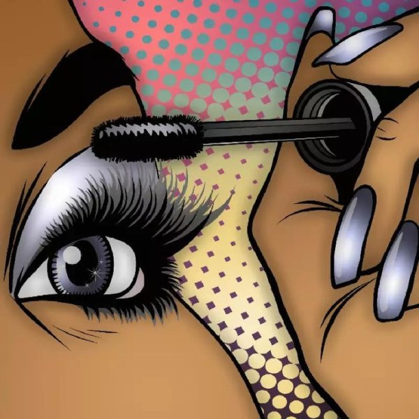 Черно белый макияж