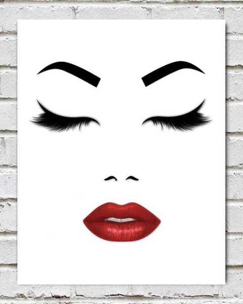 Брови на белом фоне