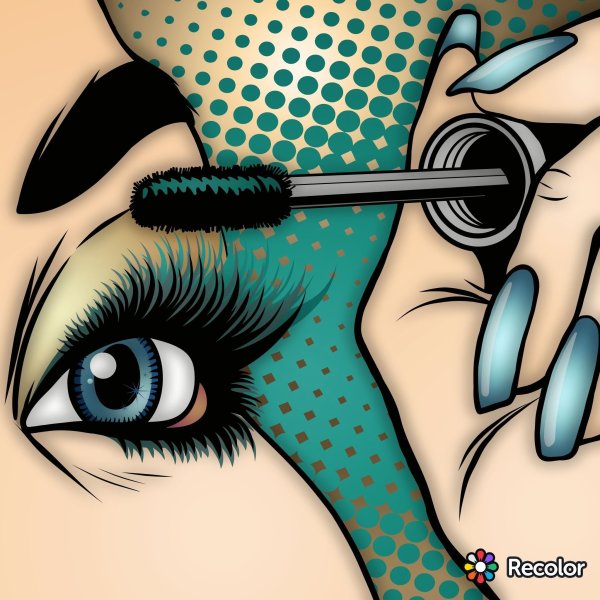 Девушка с нарощенными ресницами