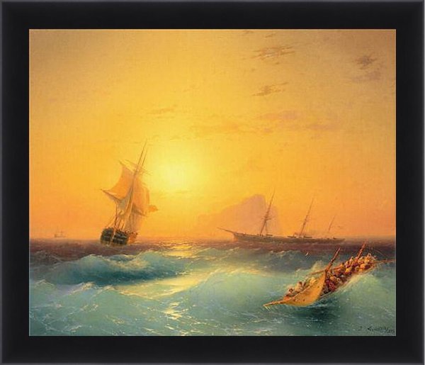 "Американские суда у скалы Гибралтара" Иван Айвазовский