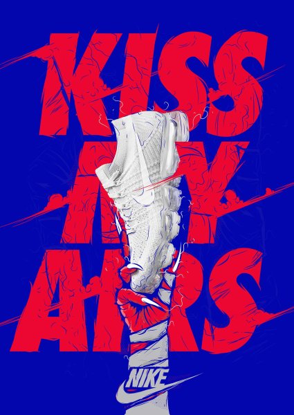 Nike плакаты Kiss my airs