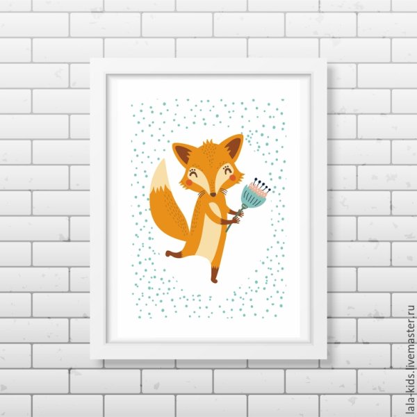 Лисенок в скандинавском стиле