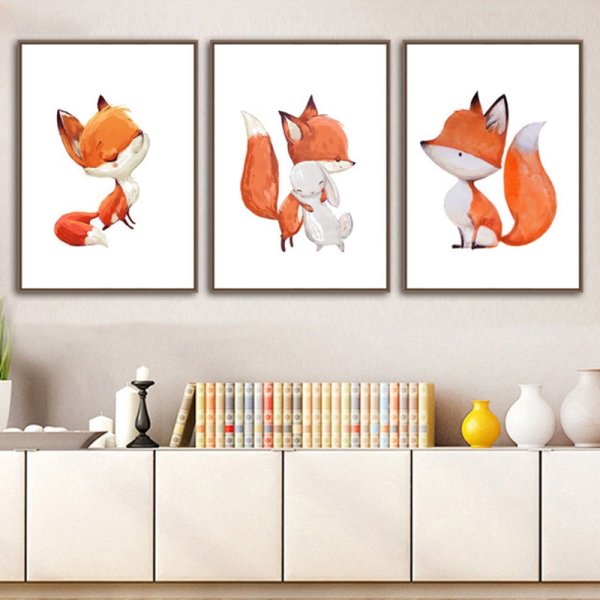 Постеры с лисами для интерьера