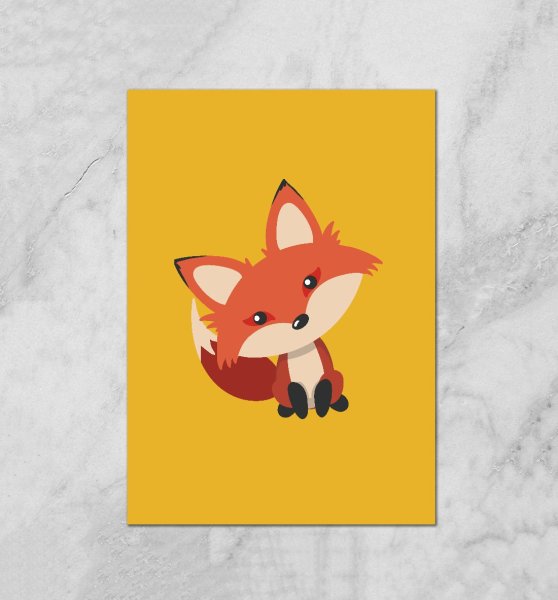 Плакат с лисой