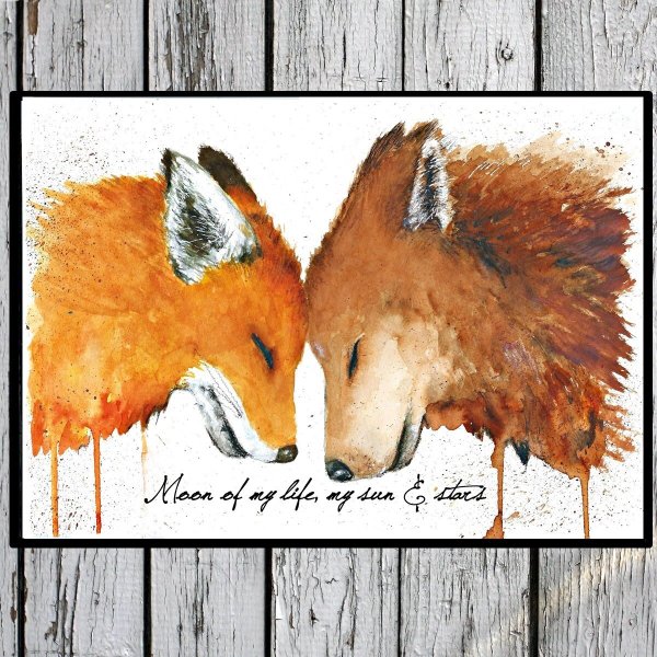 Плакат лисы