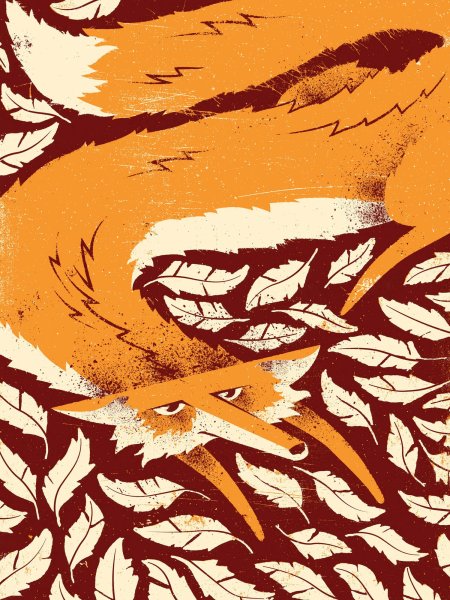 Плакат с лисой