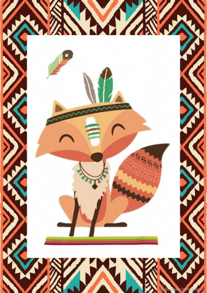 Лиса в скандинавском стиле