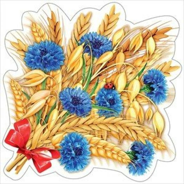 Васильки акварелью