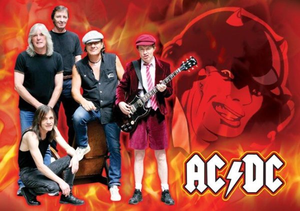 AC/DC группа плакат
