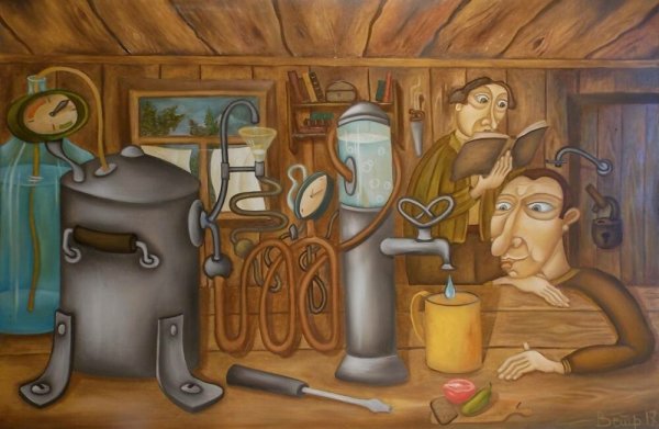 Смешная бутылка водки