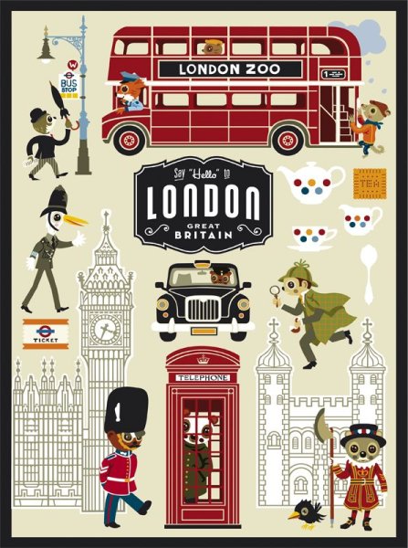 Плакат в английском стиле