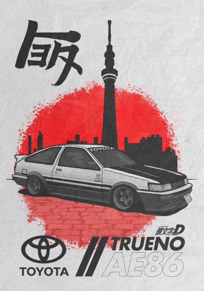 Тойота ае 86 плакат