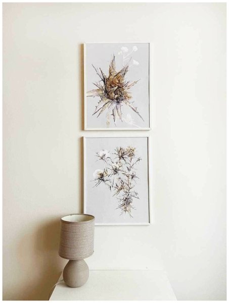 Сухоцветы в бежевых тонах