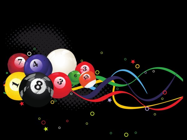 Бильярд цветы